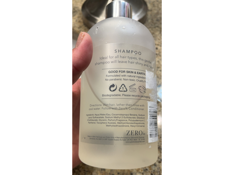 Gilchrist & Soames Zero% Shampoo, 15.5 fl oz/458 mL