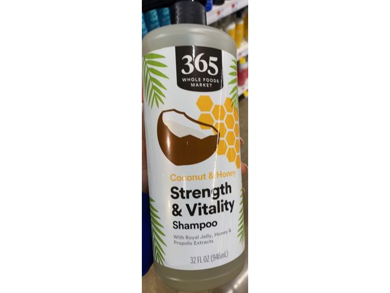 365 Whole Foods Market Strength & Vitality Shampoo, Coconut & Honey, 32 fl oz/946 mL
