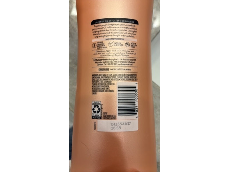 Suave Coconut Oil Infusion Damage Repair Conditioner, 28 fl oz/828 mL