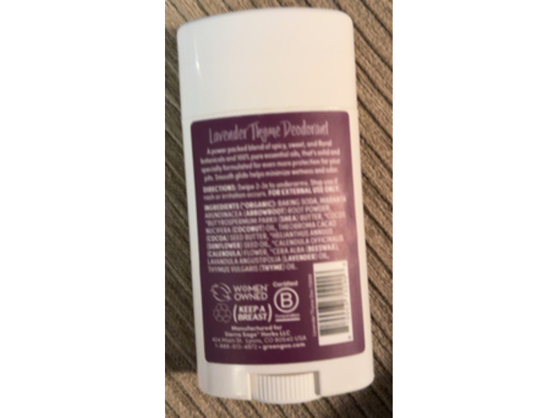 Green Goo Plants For Your Pits Deodorant, Lavender Thyme, 2.25 oz/6.4 g