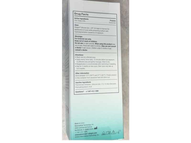Silagen Scar Refinement System Silicone Gel, SPF 30, 1 oz/30 g