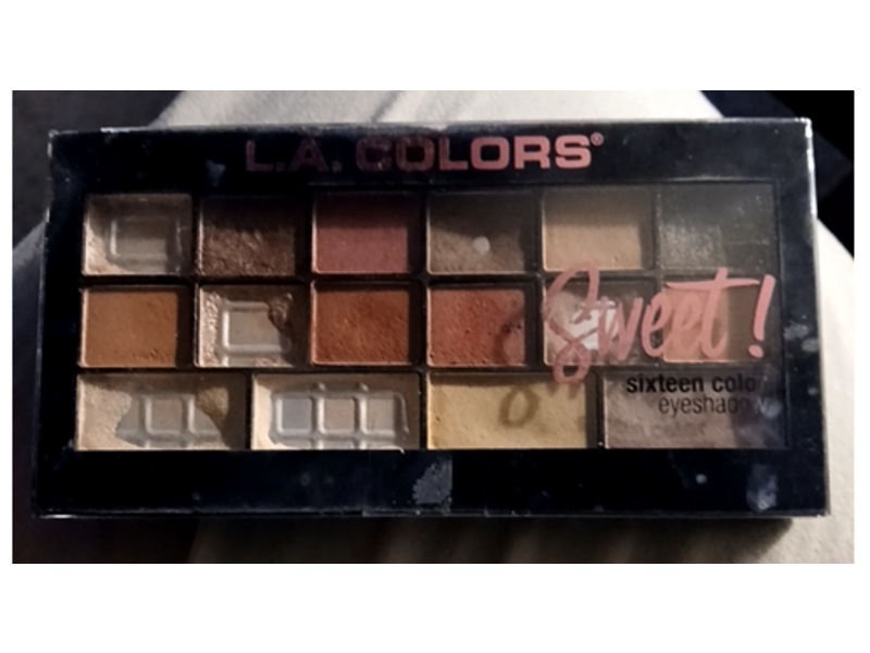 L.A. Colors Sweet! 16 Color Eyeshadow, Brave C30467, 0.71 oz/20 g