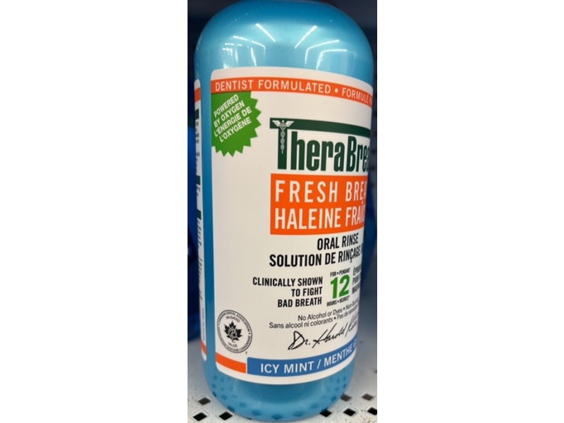 TheraBreath Fresh Breath Mouthwash, Icy Mint, 1 L