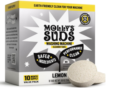 Molly's Suds Washing Machine Cleaner Tabs, Lemon, 5.3 oz, 6 Count