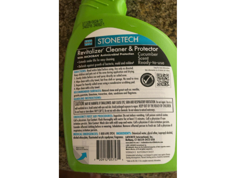 Stonetech Revitalizer Cleaner & Protector, Cucumber Scent, 24 fl oz/709 mL
