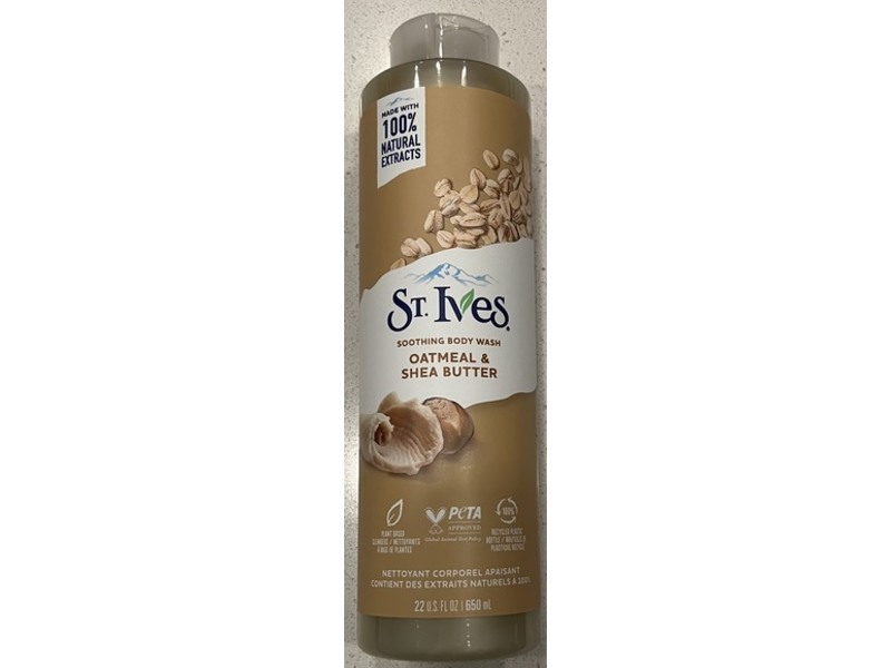 St. Ives Soothing Body Wash, Oatmeal & Shea Butter, 22 fl oz / 650 ml