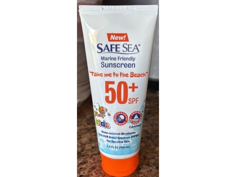 Safe Sea Marine Friendly Kids Sunscreen Lotion, SPF 50+, 3.4 fl oz/100 mL