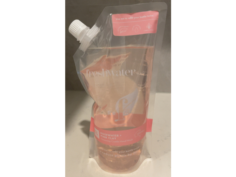 Freshwater Farm Hand Wash, Rosewater & Pink Clay, 1 L