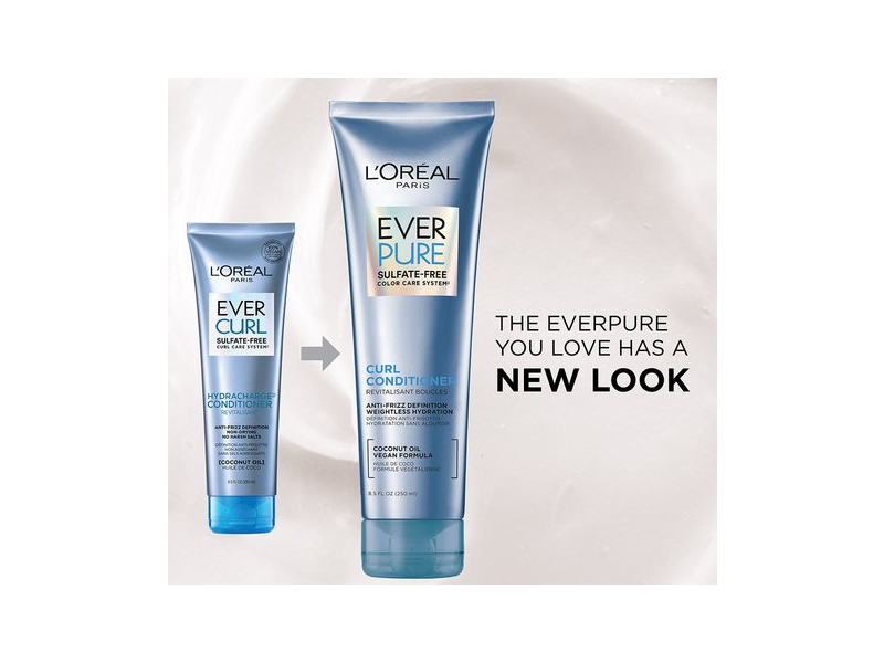 L'Oreal Paris EverPure Sulfate-Free Curl Conditioner, Coconut Oil, 8.3 fl oz/245 mL