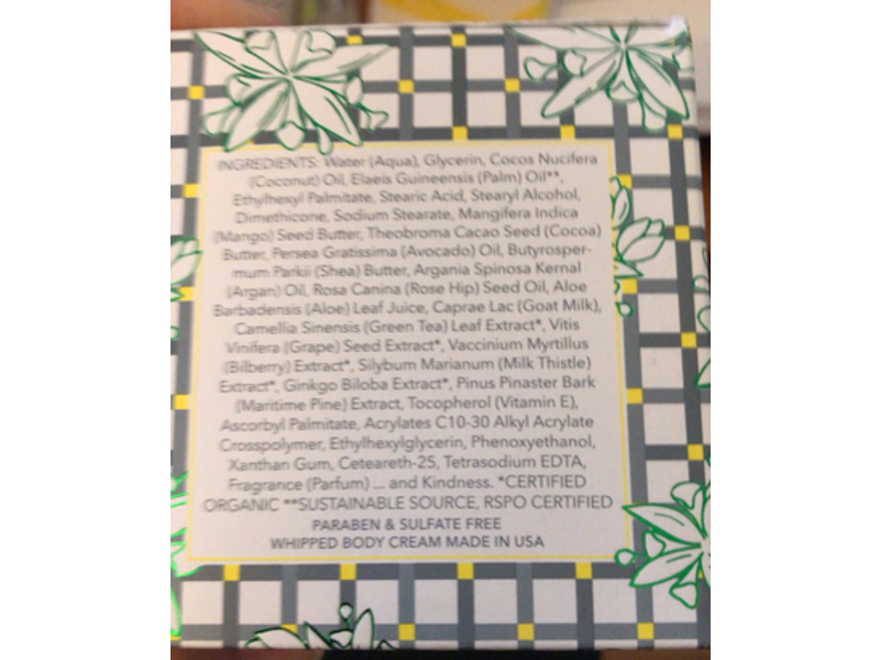 Beekman 1802 Whipped Body Cream, Sparkling Honeysuckle, 8 fl oz/236 mL