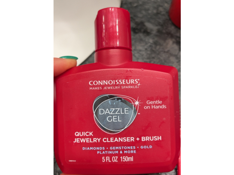 Connoisseurs, Quick Jewelry Cleanser + Brush, Dazzle Gel, 5 fl oz/150 mL