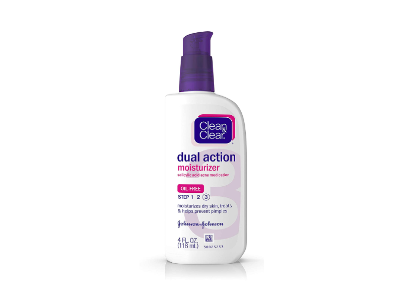 Clean & Clear Dual Action Moisturizer, Oil-Free, 4 fl oz/118 mL