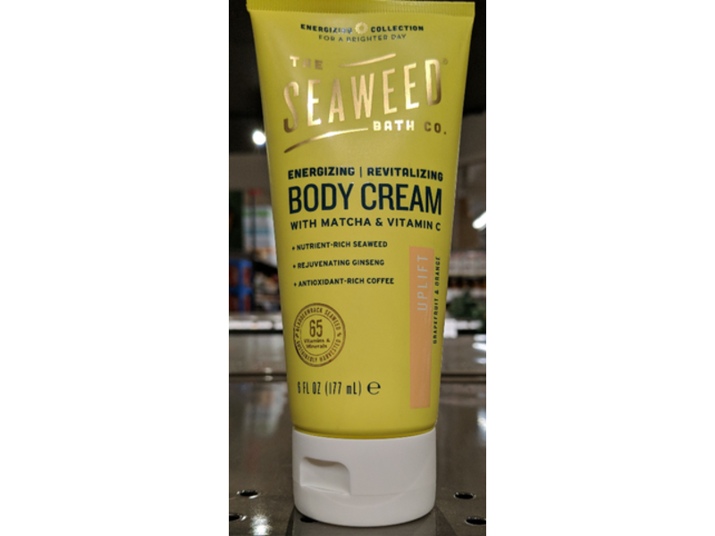 The Seaweed Bath Co. Energizing Body Cream, Matcha & Vitamin C, 6 fl oz/177 ml