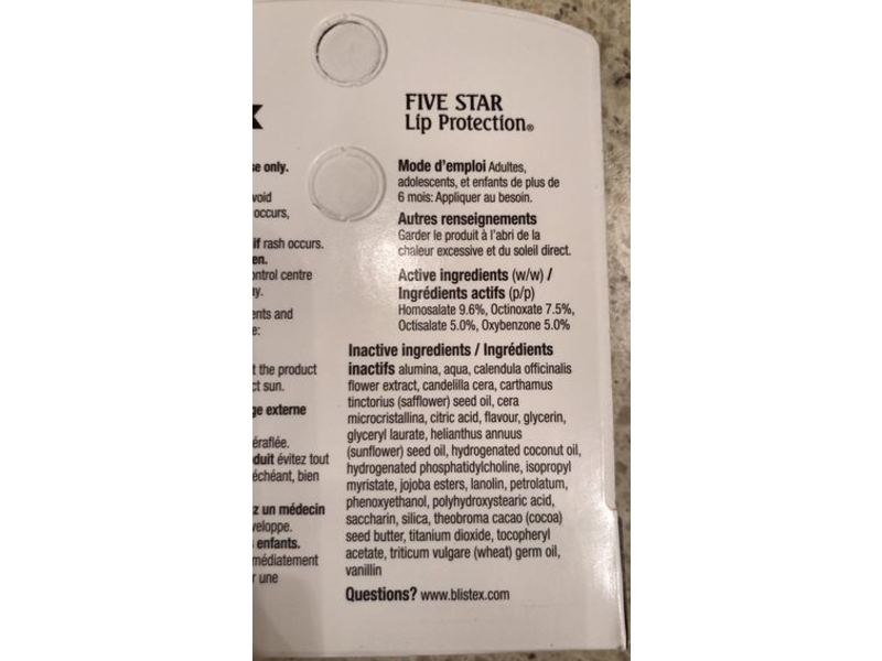 Blistex Five Star Lip Protection, SPF 30, 4.25 g