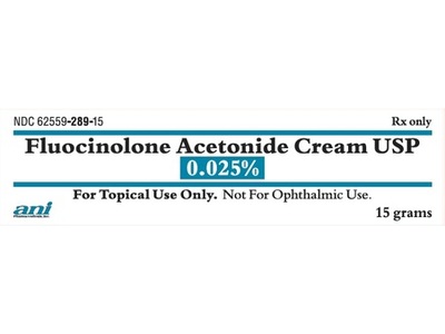 Fluocinolone Acetonide Cream 0.025%, 60 g, Ani (Rx)