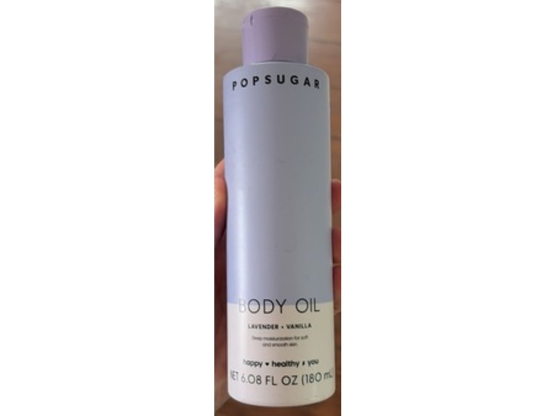 Popsugar Body Oil, Lavender + Vanilla, 6.08 fl oz/180 mL
