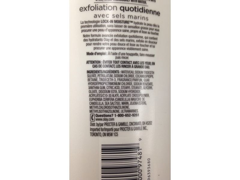 Olay Daily Exfoliating with Sea Salts Body Wash, 22 oz
