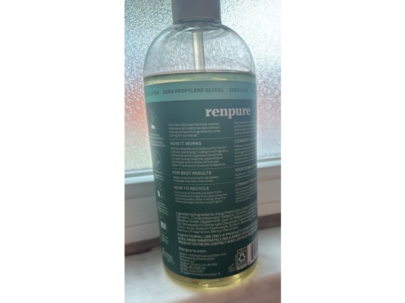 Renpure Purifying Body Wash, Tea Tree & Mint, 24 fl oz/710 mL