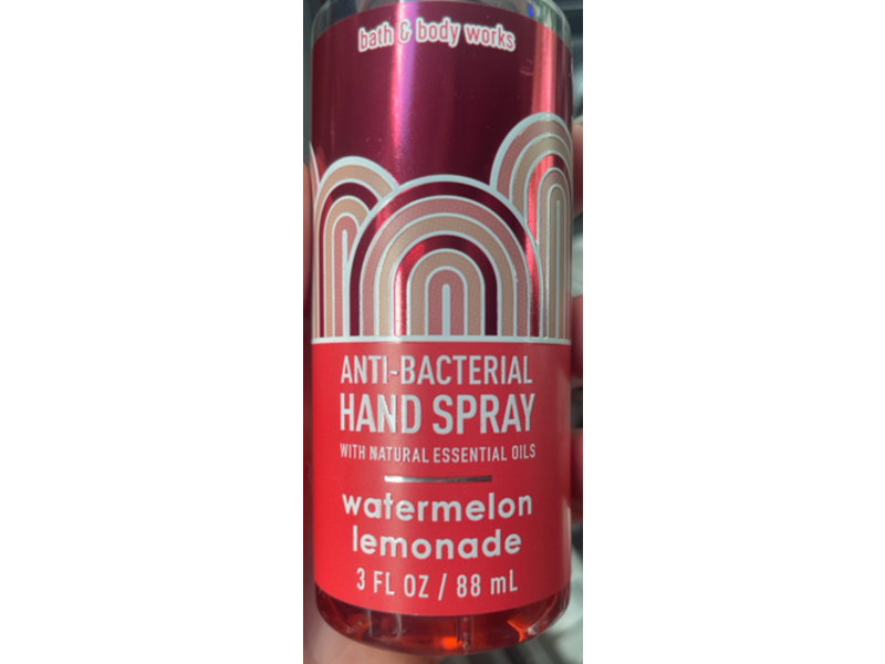Bath & Body Works Anti Bacterial Hand Spray, Watermelon Lemonade, 3 fl oz/88 mL