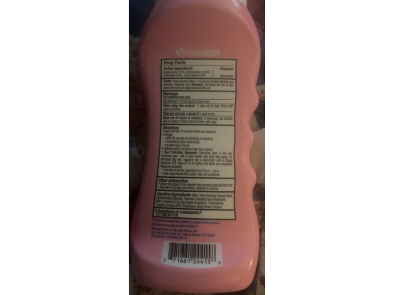 Sound Body Baby Sunscreen Lotion, SPF 50, 8 fl oz/237 mL