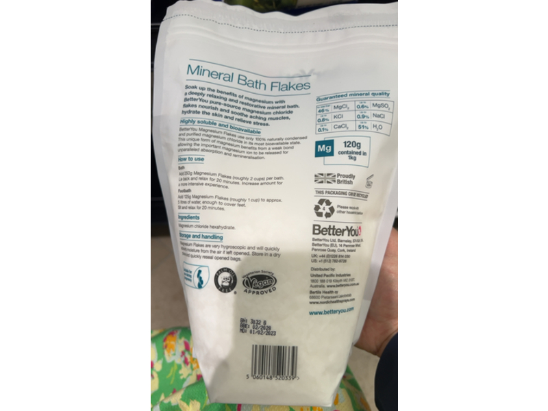 Better You Magnesium Flakes, 2.3 Lb