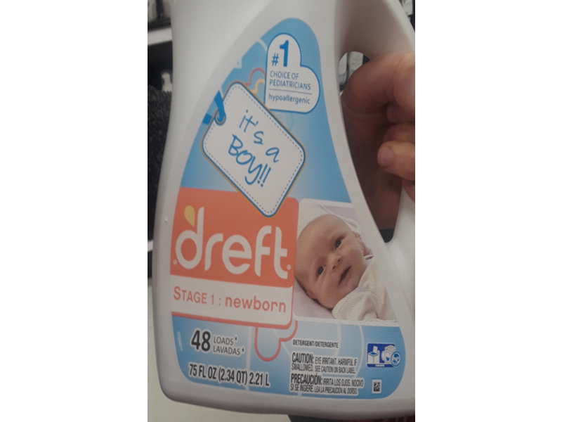 Dreft Stage 1: Newborn Laundry Detergent, Hypoallergenic, 48 Loads, 75 fl oz/2.21 L