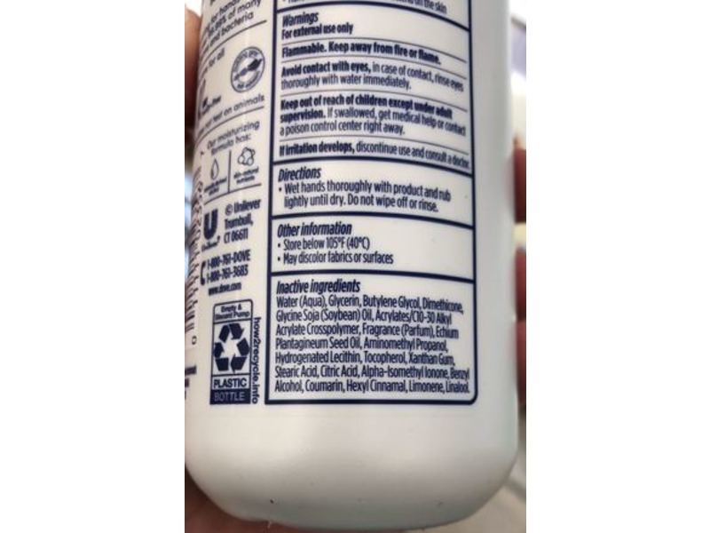Dove Nourishing Hand Sanitizer, 8 fl oz/236 mL