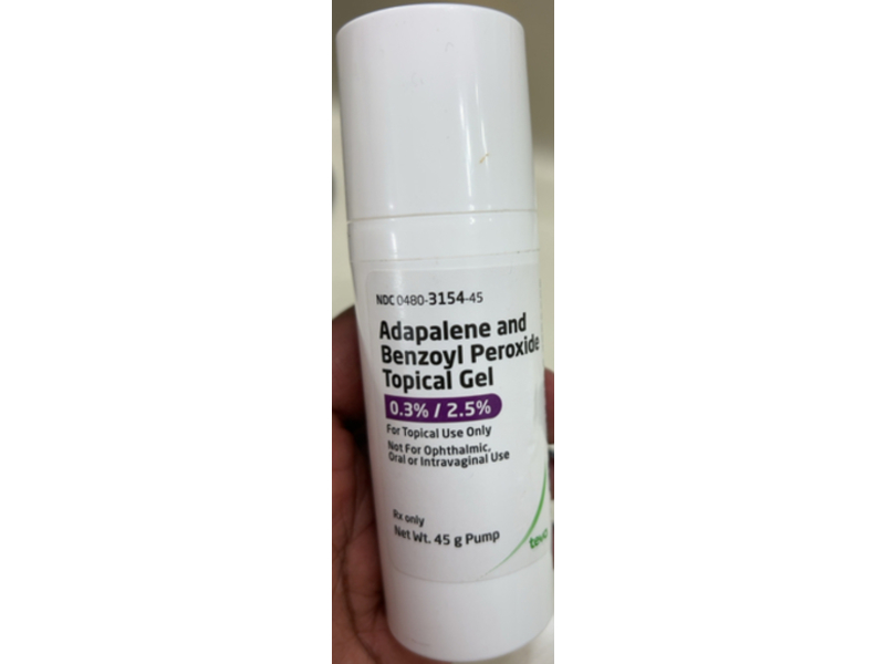 Adapalene and Benzoyl Peroxide Topical Gel, 0.3% / 2.5%, 45 g, Teva (Rx)