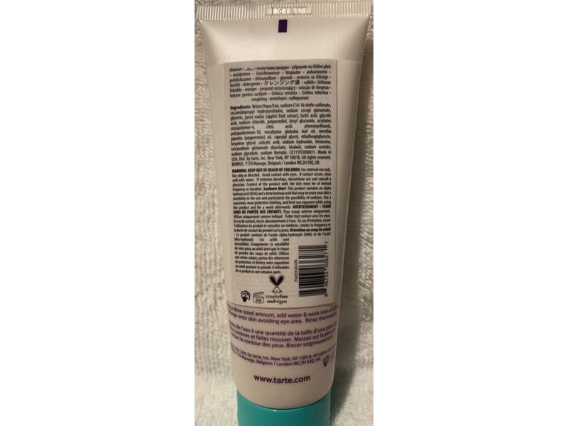 Tarte Knockout Daily Exfoliating Cleanser, 4.19 oz/ 124 mL