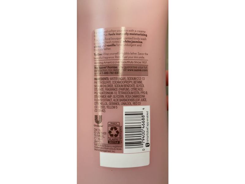 Suave Essentials Moisturizing Body Wash, Aloe & Rose Water, 28 fl oz / 828 mL