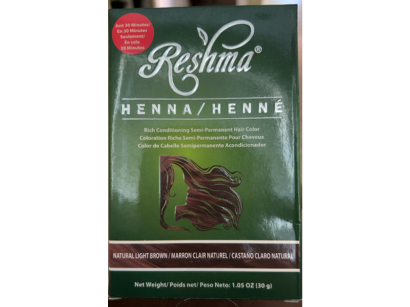 Reshma Beauty Henna Hair Color, Light Brown, 1.05 oz/30 g