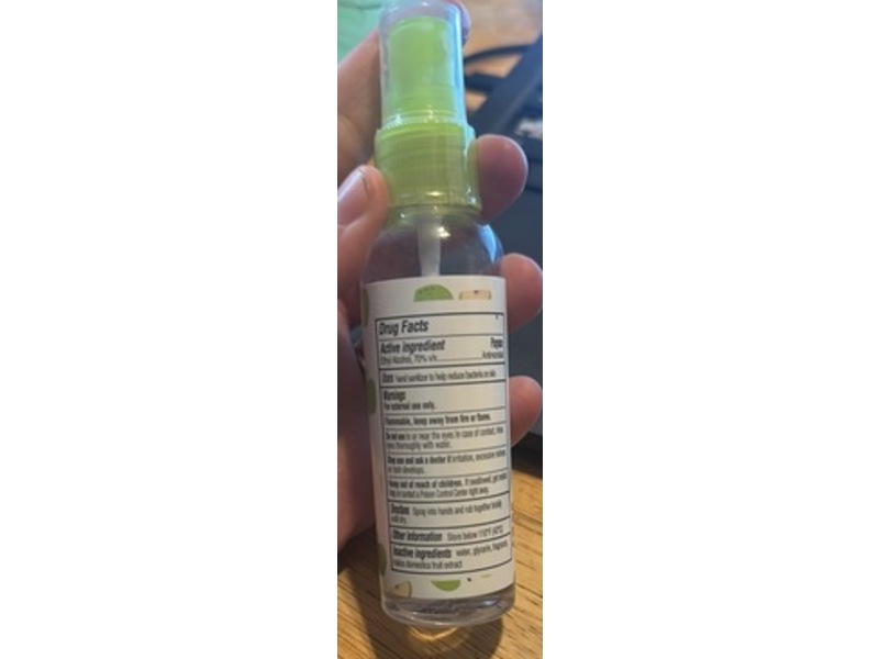 B Pure Hand Sanitizer Spray, Green Apple Scented, 2 fl oz/59 mL