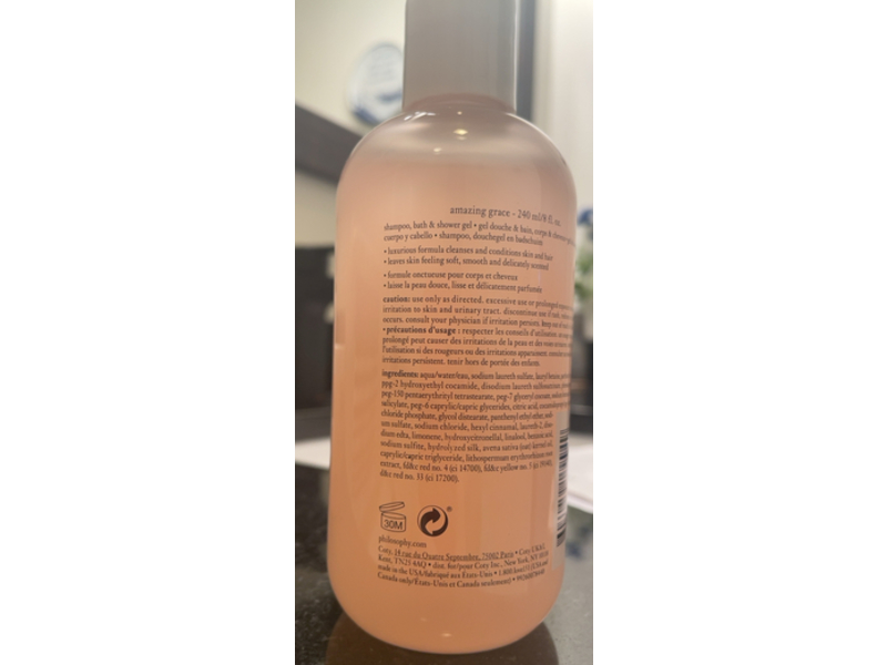 Philosophy Amazing Grace Shampoo, Bath & Shower Gel, 8 fl oz/240 mL