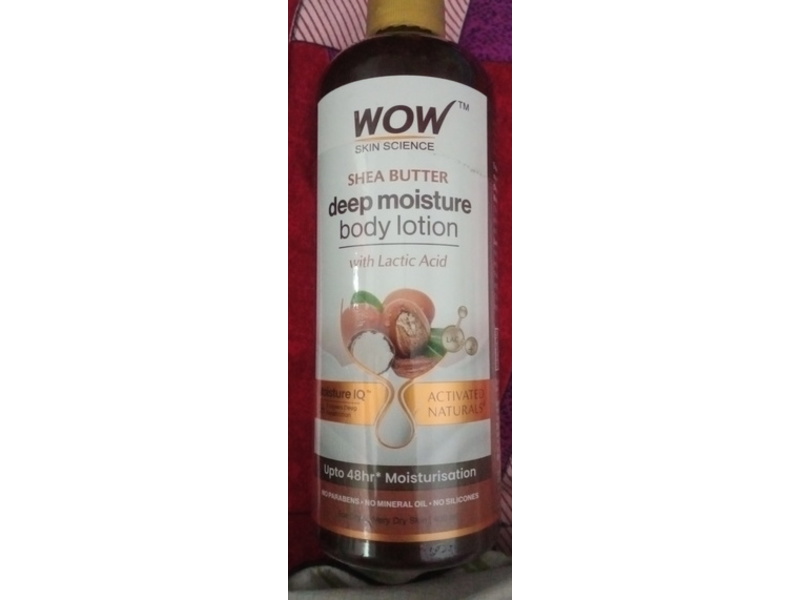 WOW Skin Science Shea Butter Deep Moisture Body Lotion, 400 mL