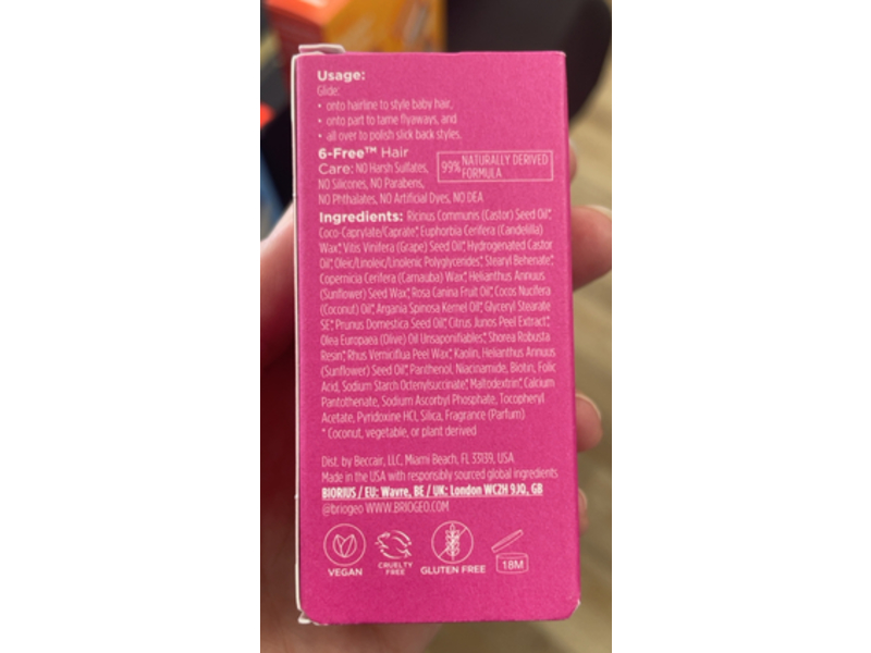 Briogeo Style + Treat Sleek Stick, Yuzu + Plum Oil, 0.5 oz/15 g