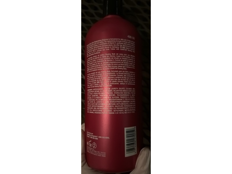 Zotos Professional Quantum Riveting Reds Color Replenishing Shampoo, 33.8 fl oz/1 L