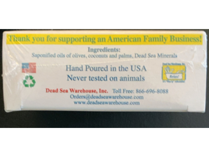 Dead Sea Warehouse Amazing Minerals Face & Body Bar, Original, 5.2 oz/147 g