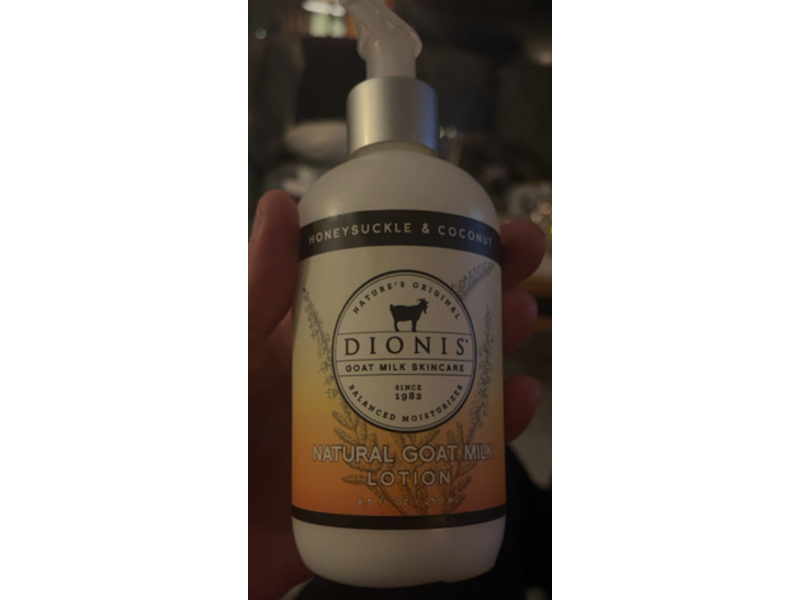 Dionis Natural Goat Milk Lotion, Honey Suckle & Coconut, 8.5 fl oz/250 mL