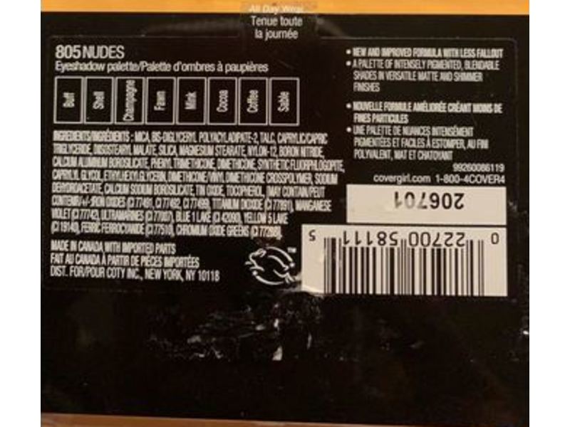 Covergirl Trunaked Eyeshadow Palette, 805 Nudes, 0.23 oz/6.5 g