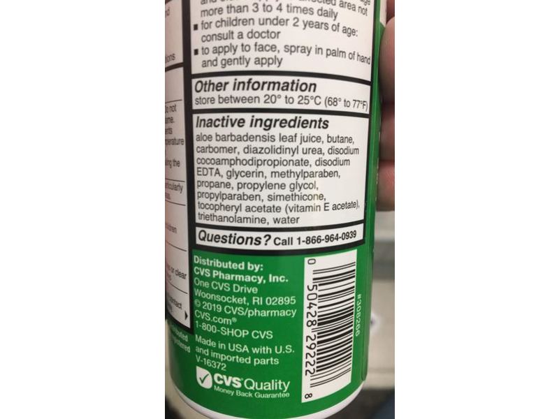Cvs Health Fast Acting Burn Relief Spray, 4.5 oz/127 g