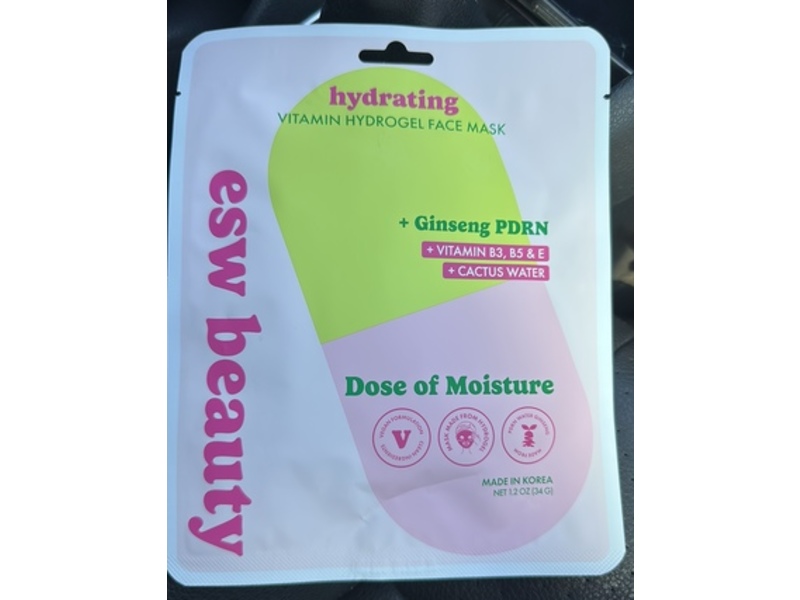 ESW Beauty Hydrating Vitamin Hydrogel Face Mask, Dose Of Moisture, 1.2 oz/34 g, 1 Count