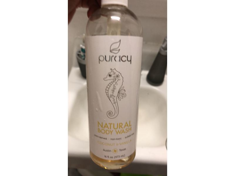 Puracy Natural Body Wash, Coconut & Vanilla, 16 fl oz (473 mL)