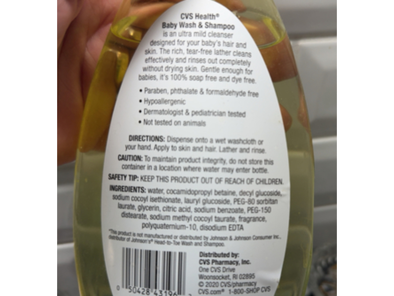 CVS Health Baby Wash & Shampoo, 16.9 fl oz/500 mL