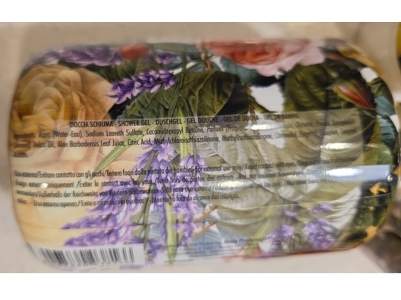 Italian Flower's Shower Gel, Pure Rose, 16.9 fl oz/500 mL