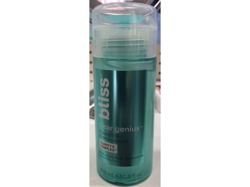 Bliss Clear Genius Clarifying Toner + Serum, 4.3 fl oz/130 mL