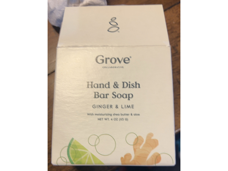 Grove Hand & Dish Bar Soap, Ginger & Lime, 4 oz/83 g