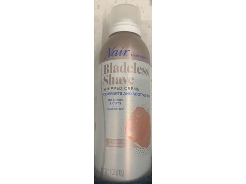Nair Hair Remover Bladeless Shave Whipped Crème, Rosewater, 5 oz/142 g