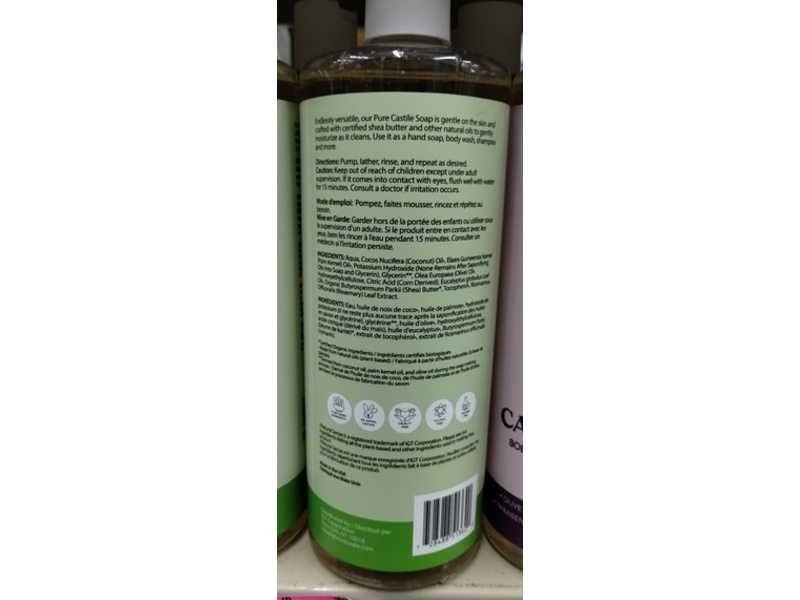 Natural Sense Plant Based Multi-Purpose Liquid Castile Soap, Eucalyptus, 32 fl oz/946 mL