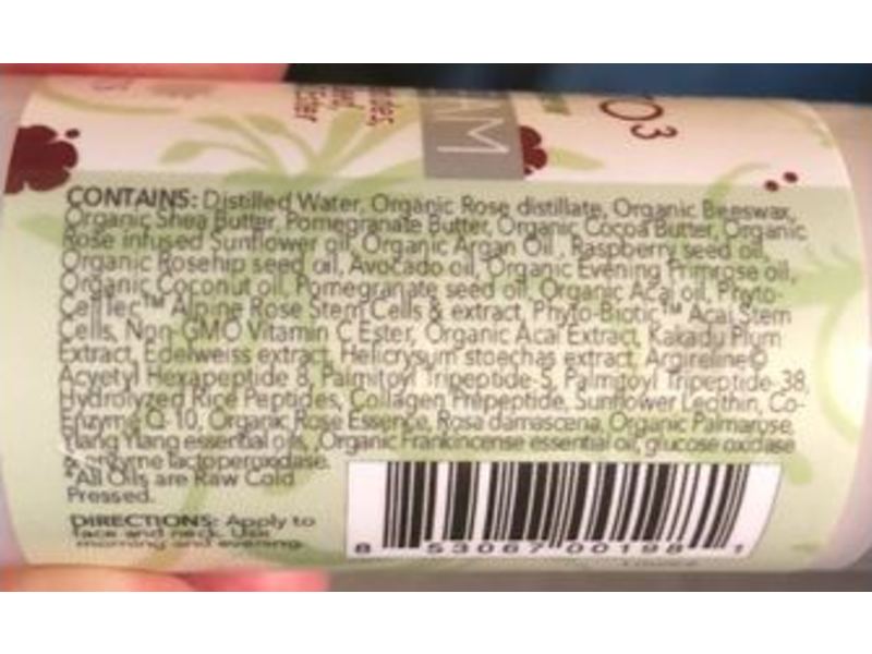 Peak Scents Organic Rose Phyto3 Facial Cream, 1 fl oz