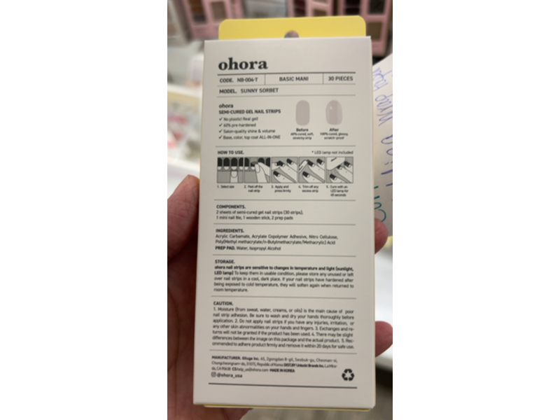 Ohora Semi-Cured Gel Strips, Sunny Sorbet, Count 30